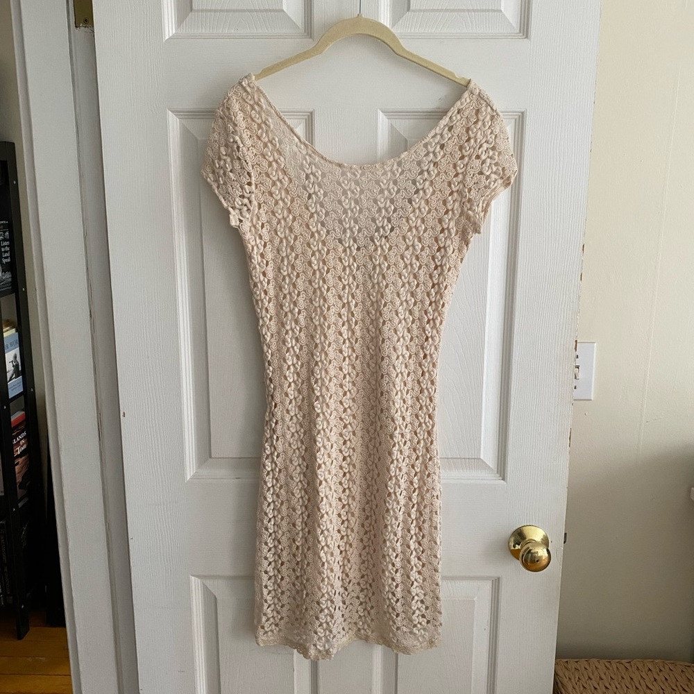 Free People • Cream lace eyelet dress